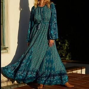 Free People Emerald Happy Feelings Small Maxi Dress